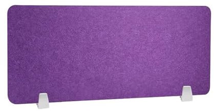 Büro-Trennwand Sichtschutz Schreibtisch Trennwand mit 2 Klemmen Bildschirm Büro Schule Zubehör für Schüler 40 x 80 cm (lila) …
