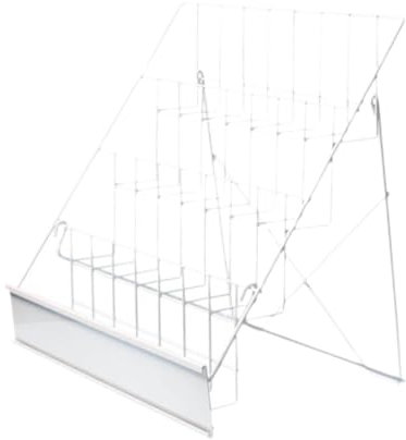 JISADER Bücherregal, Drahtregal für Signierstunde, Comic-Regal, Tisch-CD-Display, Arbeitsplatte, Weiß