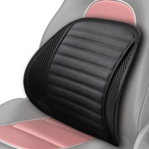 Honhoha Rückenkissen für Auto - Weiche Rückenstütze, Lendenkissen, Sitzrückenkissen Rückenlehnenkissen für Bürostuhl, Auto und LKW, Lendenwirbelstützkissen mit Riemen