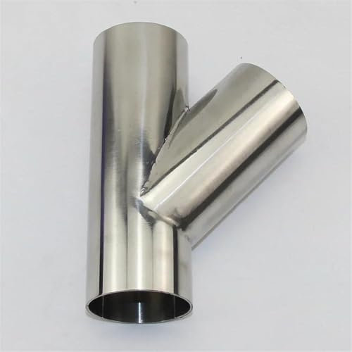 FACSER Auspuffblenden 304 Edelstahl 45 Grad T OD 19mm-102mm Edelstahl Abschrägung 1,5mm 2mm Dicke Rohr Endrohr Auspuff(102mm x 2 mm)