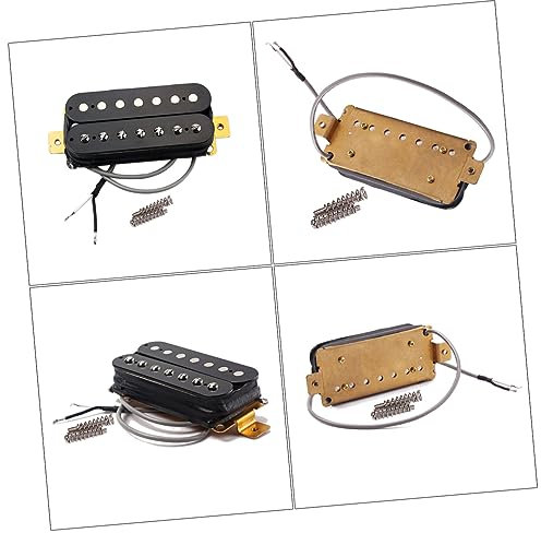 Vaguelly Pickups Double Bobine Pour Guitare Électrique Avec Vis Et Noyau Plat Noir