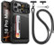 Vihibii for iPhone 16 Pro Max Case with Crossbody Lanyard Strap, Build-in Card Holder (4 Cards) & Slide Lens Cover & Kickstand & Raised Edges Protect Screen, Shockproof Rugged Phone Cover Case, Black