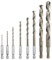 sourcing map M35 High Speed Steel Cobalt Twist Drill Bit Set 1.5/2/3/4/5/6/8/10mm with Quick Change 1/4 Hex Shank Jobber Drill Bit for Metal, Steel, Copper, Aluminum, Zinc Alloy
