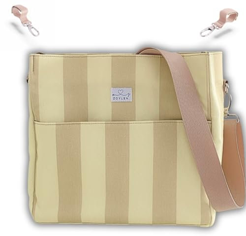 Zoylen Bolso carrito bebé Organizador cochecito, ligero impermeable maternidad, compatible todos los carritos, diseño moderno elegante paseo hospital
