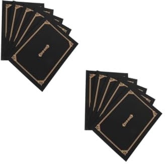 DIYEAH 2 Sätze Ehren Urkunde Ordner Dokumentenmappe Briefablage-schreibtisch-organizer Dokumenten-organizer-folio Vorhangstange Rahmen A4 Zertifikatsinhaber Award-cover Papier 5 Stück * 2