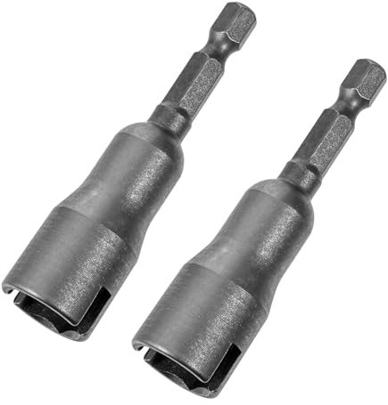 Xindojuz - 2 puntas de destornillador de tuerca de ala eléctrica, vástago hexagonal de 1/4 pulgadas, broca de obturador de huracán, tuerca de alambre, tornado para taladro de tuerca de ala,