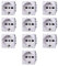 Confezione da 10 prese schuko 16A bivalente, Moduli Bianchi, Compatibile Con Vimar Plana, antenna, ethernet, TV, antenna, USB, schuko, Per Placche originali e compatibili