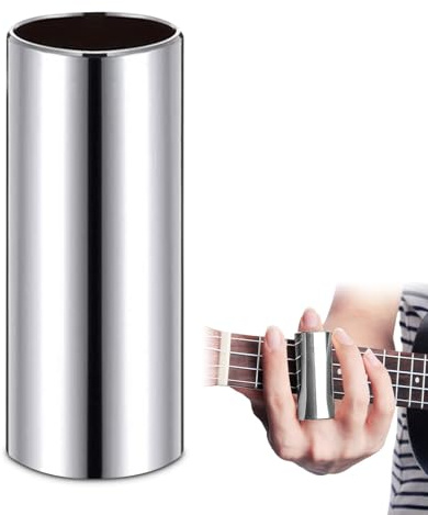 Stainless Steel Guitar Slide, Finger and Knuckle Slide Metal Guitar Slides Bottleneck Slides for Electric Guitar Bass Acoustic Guitar and Other Stringed Instruments (6cm)