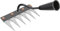 Fenteer Rake de jardín de jardinería para de la Mano del rastrillo de Desastre para Cultivar Tierra de, 6 Rake de Dientes