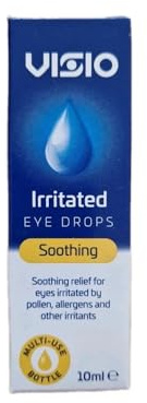 Viso-Optivive Allergy Eye Drops, Soothing Irritated Eyes and Inflamation, Protect, Protection Against Allergens, Contact Lens Friendly, 10ml