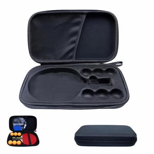 Tischtennisschläger Hülle Tischtennisschläger Tasche Tischtennis Tasche | Schwarz Wasserdicht Passend für 2 Schläger und 6 Bälle