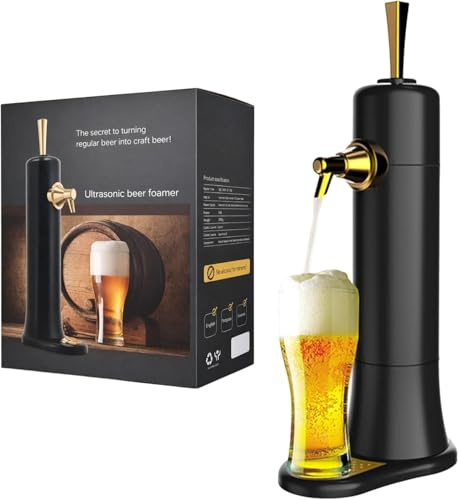 Spillatrice birra professionale portatile – vibrazione ultrasonica per schiuma ricca, funziona con bottiglie e lattine