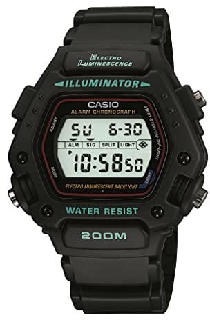 Casio Herren DW290-1V Classic Sport Armbanduhr Schwarz DW-290-1V, Schwarz, DW-290-1V