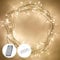 Lights4fun 8m String Lights 100 LED Warm White Fairy Lights Clear Cable with Rocker Switch Plug in Mains Powered Remote Control and Timer Indoor Bedroom Party Wedding Decoration