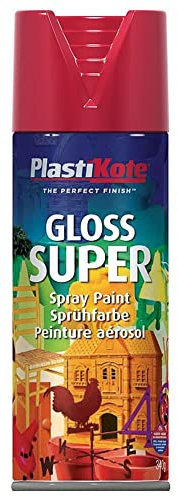 Plasti-kote Super Gloss Spray Bright Red 400 ml