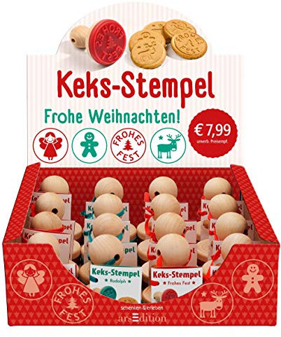 Display Keks-Stempel Frohe Weihnachten: mit 4 x 4 Ex.