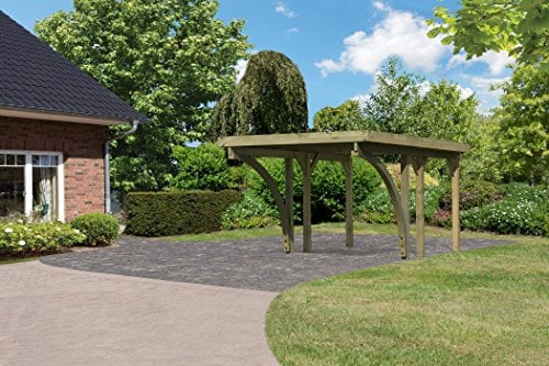 Unbekannt Karibu Carport Classic Einzel 1 mit 2 Einfahrtsbögen kdi