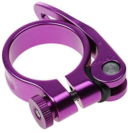 31.8/34.9 Aluminum Ultralight Quick Release Road Bike MTB Bicycle Seatpost Clamp - Purple, 34.9mm