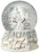 Schneemann Schneekugel mit Winter Village Boden