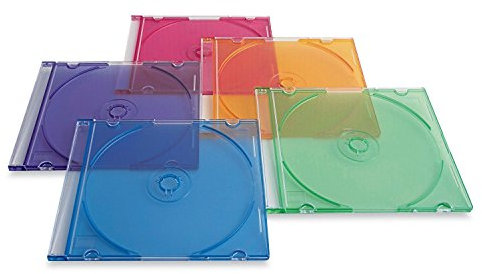 Custodia slim CD/DVD, colori assortiti, 10 per confezione, da Dragon Trading®