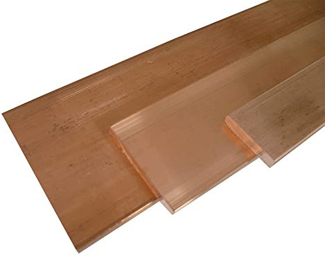 B&T Metall Cuivre plat E CU massif | Barre plate de 3,0 mm d'épaisseur | Dimensions : 20 x 3 mm, longueur : env. 0,25 m