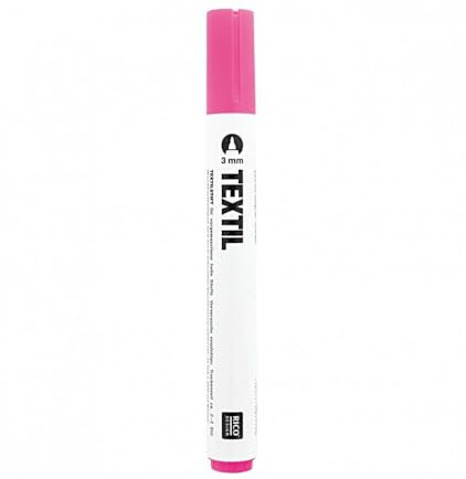 Textilmarker Stoffmalstifte, Farben auswählbar, für hell Stoffe, Perfekt für Tshirts, Schuhe, Taschen, Jutebeutel, und andere Stoffarten Pink