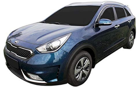 J&J AUTOMOTIVE | Windabweiser Passend Für NIRO ab 2016, Heko Regenabweiser, Getönt, Set 4-Teilig, Vorne, Hinten, Aerodynamisch