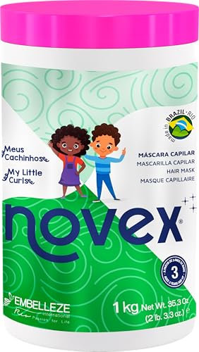 Novex My Little Curls Pflegende Haarmaske für Kinder ab 3 Jahren, angereichert mit Rizinusöl und D-Panthenol für eine tiefenwirksame Feuchtigkeitsversorgung 1 kg