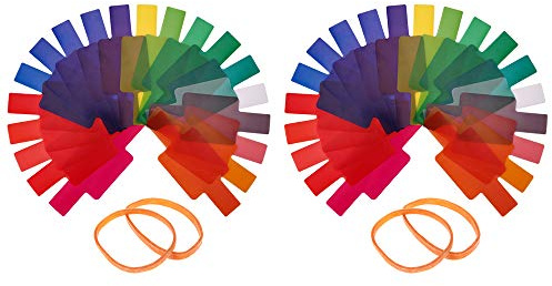 Universal Flash Speedlite Color Gels Filters 40 PCS 20 Color for Canon Camera Photographic Gels Filter Flash Speedlite Speedlight for Camera Flashlight Accessories