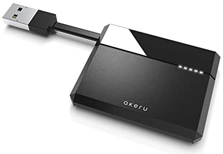 AKERU Portable CAC Card Reader DOD Military Smart Card Reader, Universal Compatibility, for Mac/Windows with LED Indicator, Compact PIV & ID Chip Card Reader, Cable Management [EAO-10]