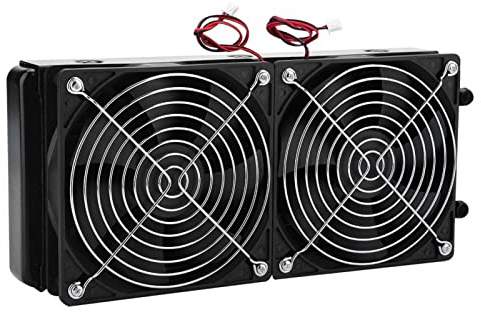 Radiatore ad acqua, raffreddamento ad acqua della CPU del computer da 240 mm Radiatore a riga di calore con doppia ventola, per CPU raffreddata ad acqua, azion