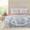 Sleepdown Tribal Elefant Mandala Weiß Rost Orange Bettbezug Bettbezug Bettwäsche Set Weich Pflegeleicht - Einzelbett (135 cm x 200 cm)