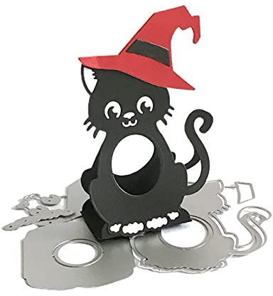 ECMQS Katze Schokoladeneihalterung Stanzmaschine Stanzschablone, Scrapbooking Prägeschablonen Stanzformen Schablonen Für Scrapbooking, Fotopapier, Karten, Handwerk Prägen DIY Stanzbögen