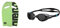 arena KCKBRD Unisex Schwimmbrett Kickboard als Schwimmhilfe, Green, One Size, 39 x 30 cm & The One Anti-Fog Schwimmbrille Unisex für Erwachsene,Schwimmbrille mit Breiten Gläsern, Schwarz