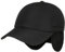 Lipodo 3M Thinsulate Cap mit Ohrenklappen Damen/Herren - Aus Stoff - Gefüttert mit Fleece - Mit Stretch-Elementen - Schirmlänge (7 cm) - Baseballcap - Schirmmütze Sommer/Winter schwarz M (57-58 cm)