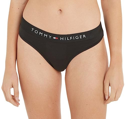 Tommy Hilfiger Women’s Thong, Black (Black), XL