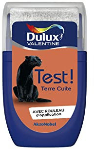 Dulux Valentine Peinture Testeur Crème de Couleur - Murs et Boiseries - Mat - Couleur Terre Cuite 30 ml