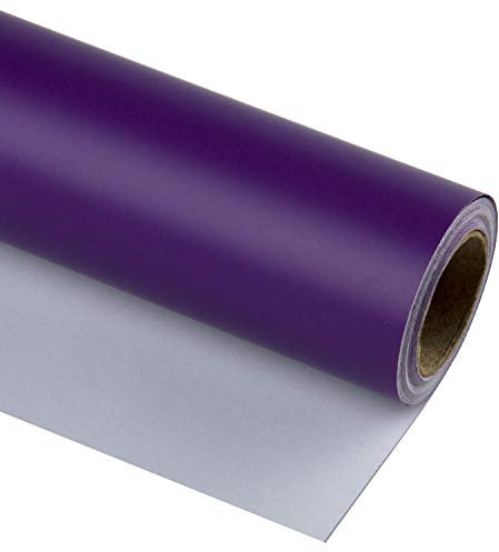 RUSPEPA Lila Geschenkpapier einfarbig für Hochzeit, Geburtstag, Dusche, Glückwünsche und Feiertage – 76 cm x 10 m
