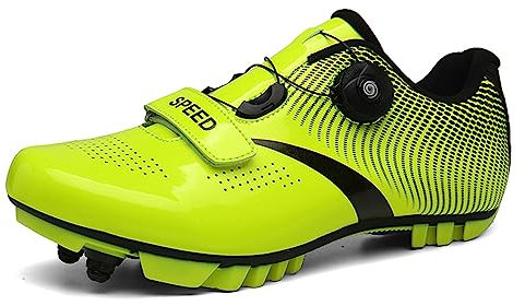 Herren Rennrad Mountain Radfahren Schuhe Damen Fahrrad Schuhe Outdoor Sport Schuhe Kompatibel SPD Radfahren Schuhe MTB Grün EU 40