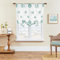 SIMPVALE 1 tenda a pacchetto ricamata in voile traslucido, con tasca per bastone, per soggiorno, camera da letto, balcone, cucina, bagno, verde, 60 x 120 cm