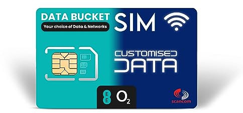 Scancom Erstellen Sie Ihre eigene SIM-Karte mit Daten - wählen Sie die Dateneimer-Kombination zwischen EE, Three, O2 und Vodafone (EE und O2, 10GB)