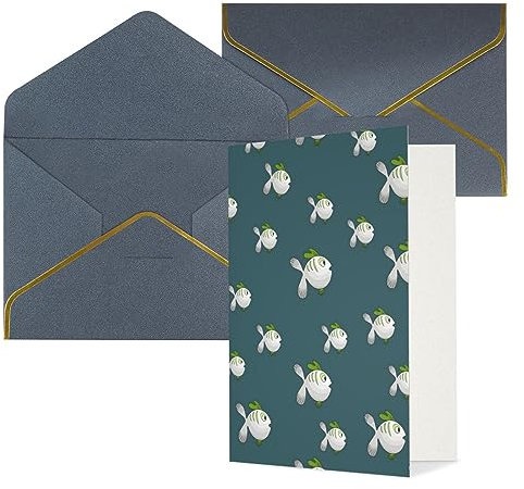 Seekuh Tiere Bedruckte Grußkarten Blanko Notizkarten Geburtstagskarten Trauerkarten Mit Umschlägen Weihnachtskarten Schwarz