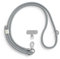 RhinoShield Cordon de téléphone tressé Cordon résistant et ajustable, Couleurs tendances à partir de matériaux recyclés(Adaptateur pour lanière de téléphone inclus) - Gris Argent