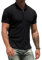 NITAGUT Poloshirt für Herren Workout Leistung Slim Fit Reißverschluss T-Shirts Männer Sport Golf Tennis Oberteile,Schwarz,XXL