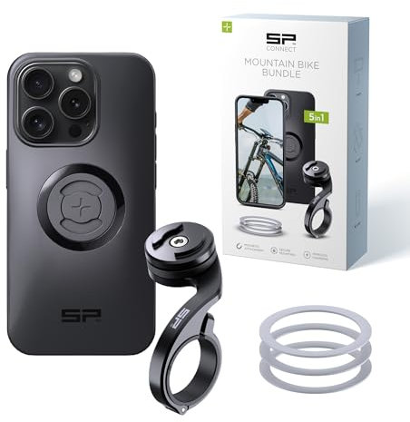 SP CONNECT Mountain Bike Bundle |SPC+| kompatibel mit iPhone 15 Pro| Handyhalter für Mountainbike| Mountainbike MTB Handy Halterung Gadget