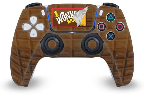 Head Case Designs Officially Licensed Willy Wonka and the Chocolate Factory Candy Bar Graphics Vinyl Faceplate Sticker Gaming Skin Decal Compatible With Sony PlayStation 5 PS5 DualSense Controller