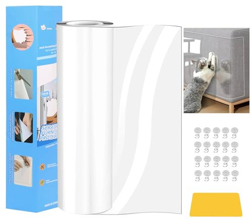 Kratzschutz Sofa Katze, Kratzschutz Katze Tape Transparent Kratzfolie Katzen Selbstklebend Kratzschutzfolie Möbelschoner Katze Möbelschutz Kratzpads für Möbel Couch Tür Möbel Sofa 30CM*3M