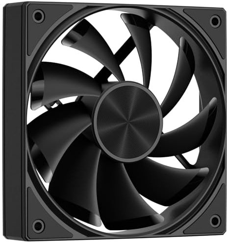 upHere gaming U3K1 PC Fan, Low Noise 4-Pin PWM 120mm Case Fan, High Performance Cooling 1650 RPM Hydraulic Bearing Computer Fan, 25dB(A) Quiet Fan for PC Case CPU Cooling - Black