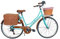 MADICKS Damen-Fahrrad Hollandrad Größe 26 Cityrad Vintage Retro mit Tiffany-Korb – Türkis mit Gangschaltung City Bike (Korb aus Weide und Taschen)