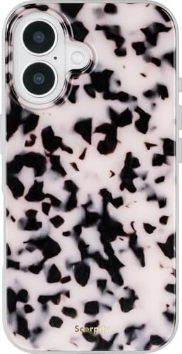 SCORPIFY für iPhone 16 Hülle mit rosa Schildkröten Design [Kompatibel mit Magnetic], süße braune magnetische Telefonabdeckung für Frauen und Mädchen, schlanker stylischer Bumper
